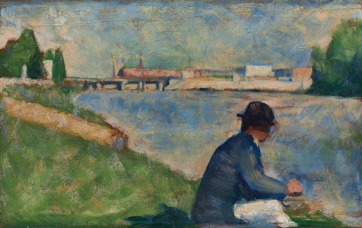 Studera för "Bathers at Asnières" av Georges Seurat