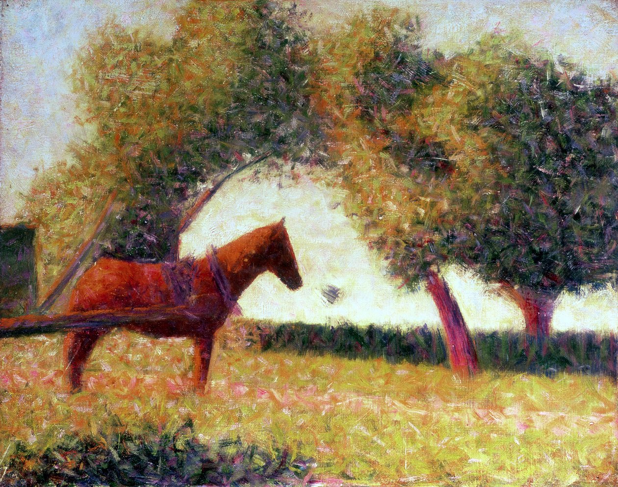 Den selade hästen, 1883 av Georges Seurat
