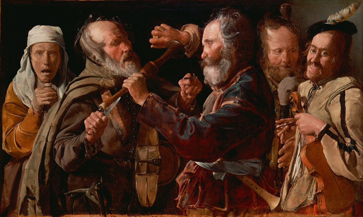 Rixe de musiciens av Georges de La Tour