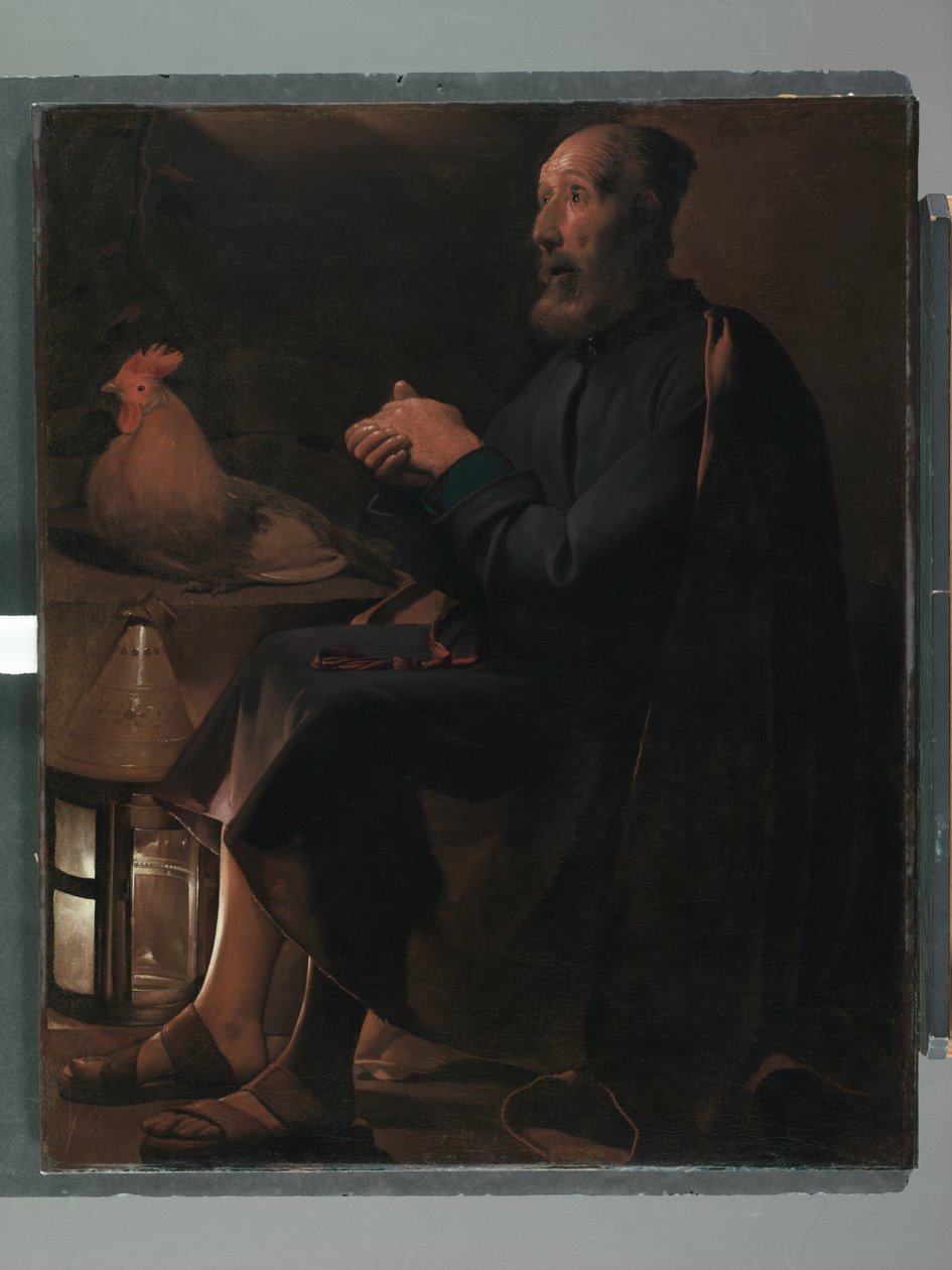 Sankt Peter Repentant, 1645 av Georges de La Tour