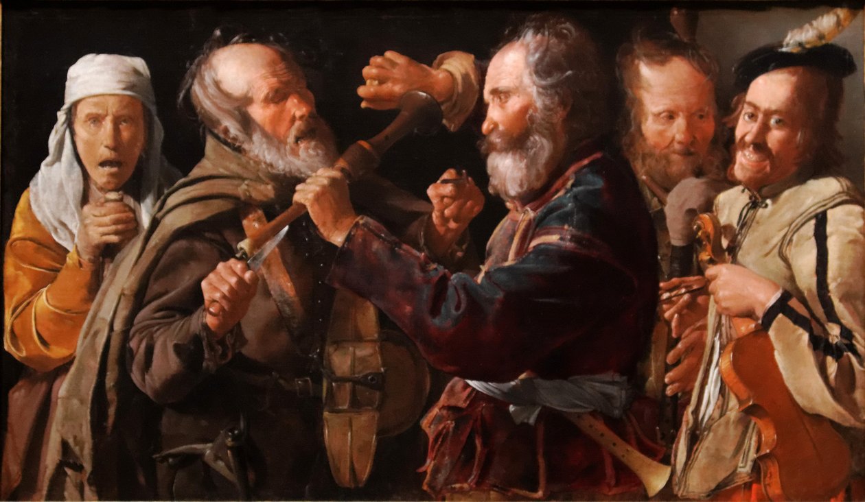 Musikernas slagsmål av Georges de La Tour