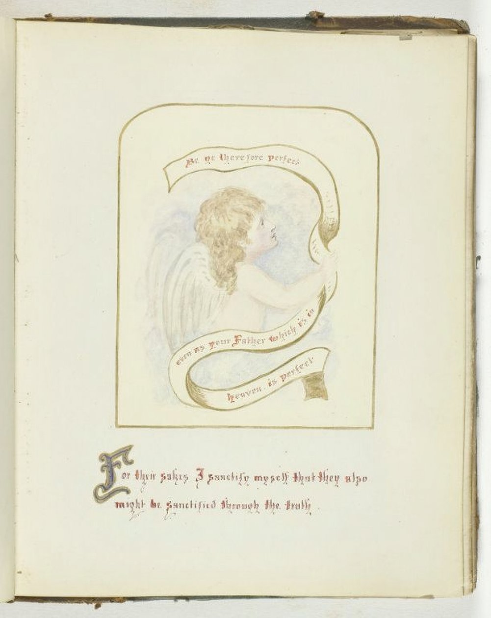 Utan titel [kerub med religiös text], 185568. av Georgina Cowper