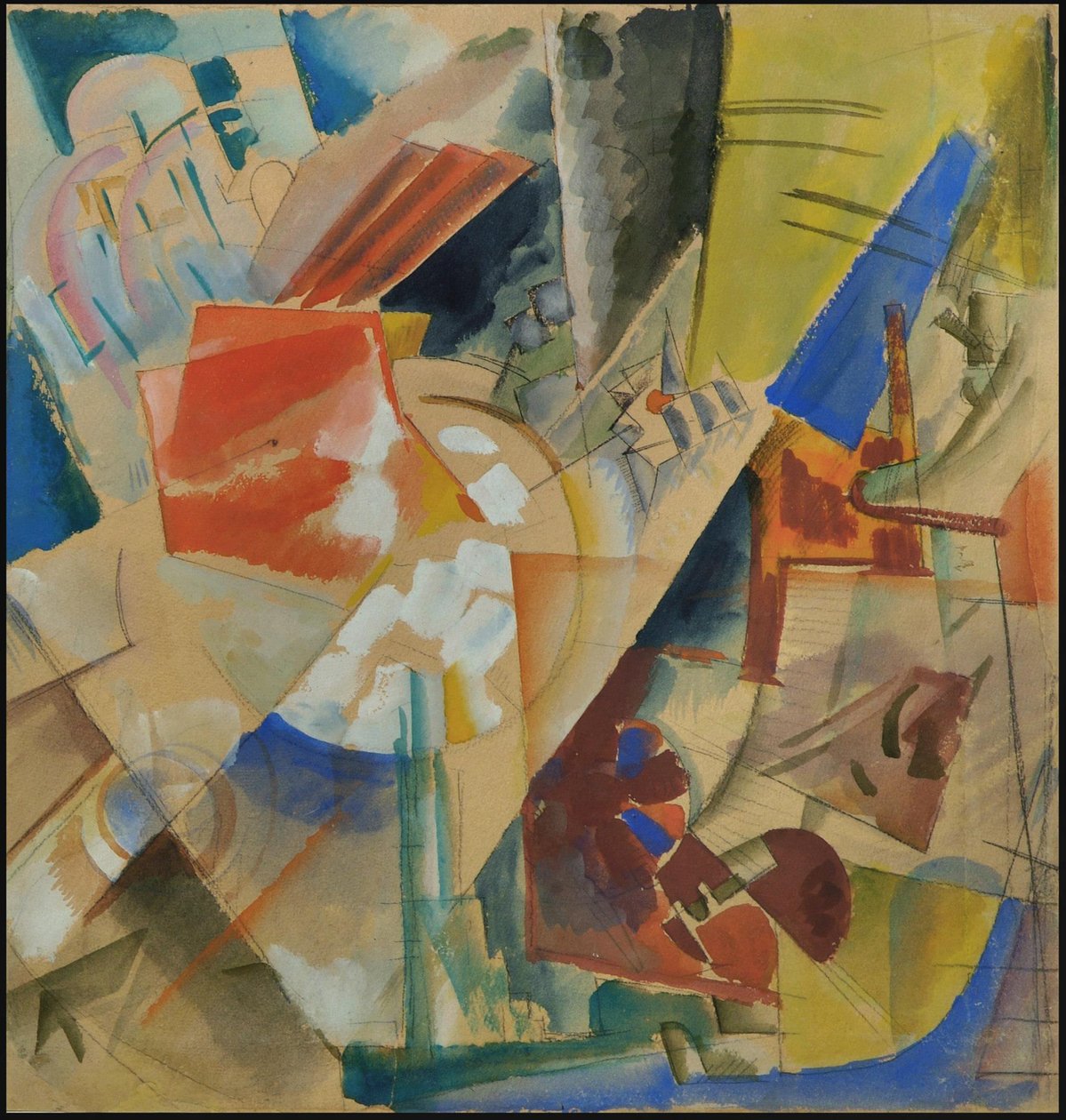 Konstruktiv komposition, 1919. av Georgy Alexandrovich Echeistov