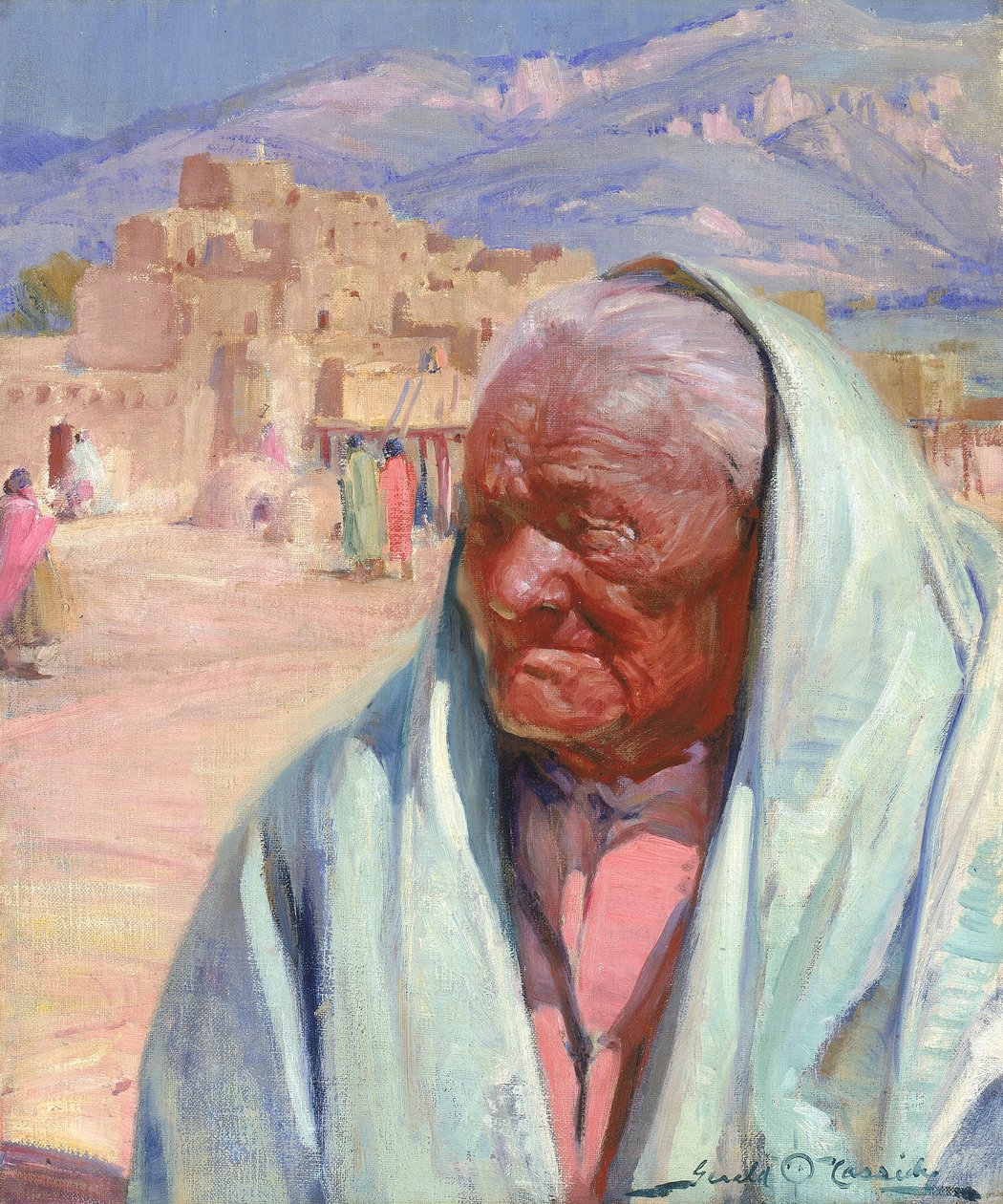 Antonio Concha, Old Man of Taos, 1924. av Gerald Cassidy