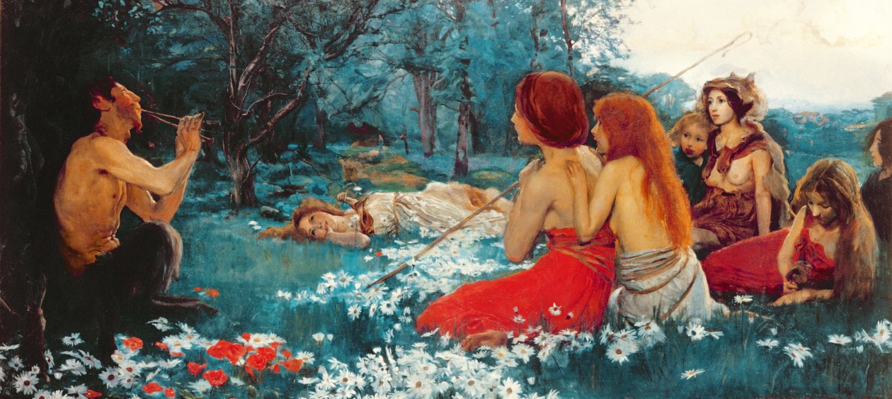 Pan (olja på duk) av Gerald Fenwick Metcalfe