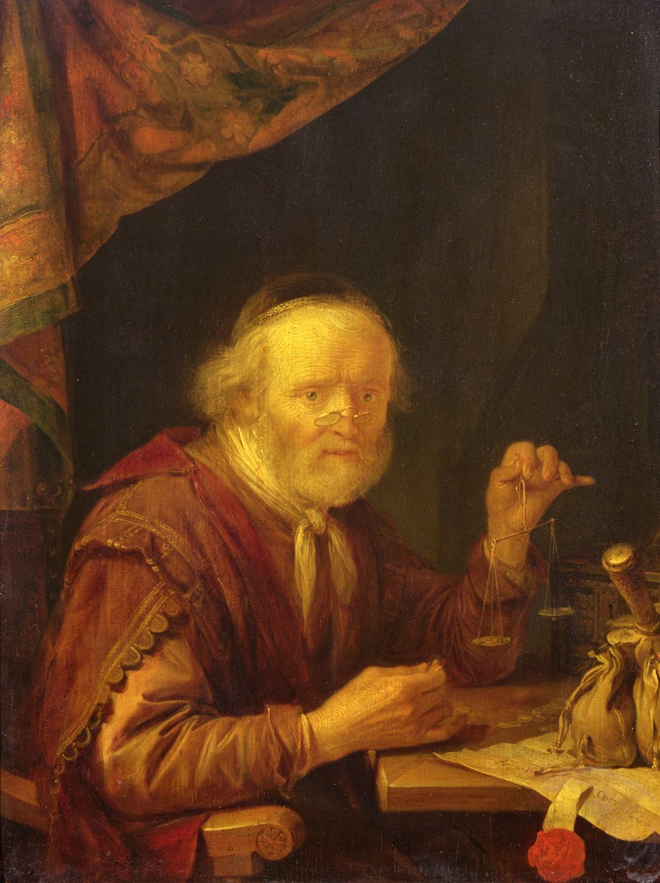 Väger guld av Gerrit Dou