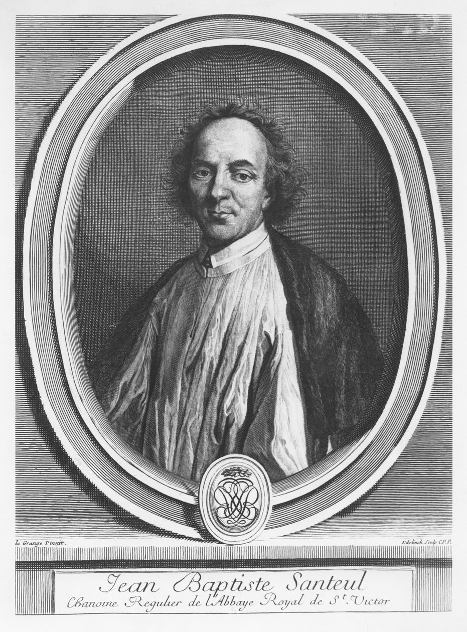 Porträtt av Jean-Baptiste de Santeul av Gérard Edelinck