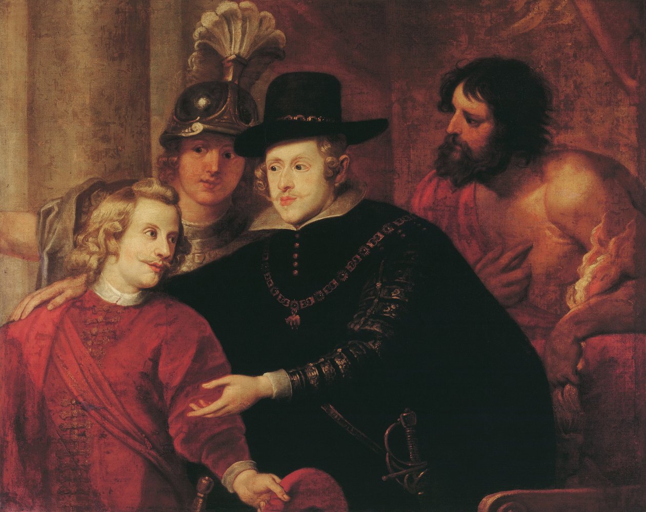 Filip IV. av Spanien skickar ut sin bror kardinal-Infante Ferdinand av Österrike av Gerard Seghers