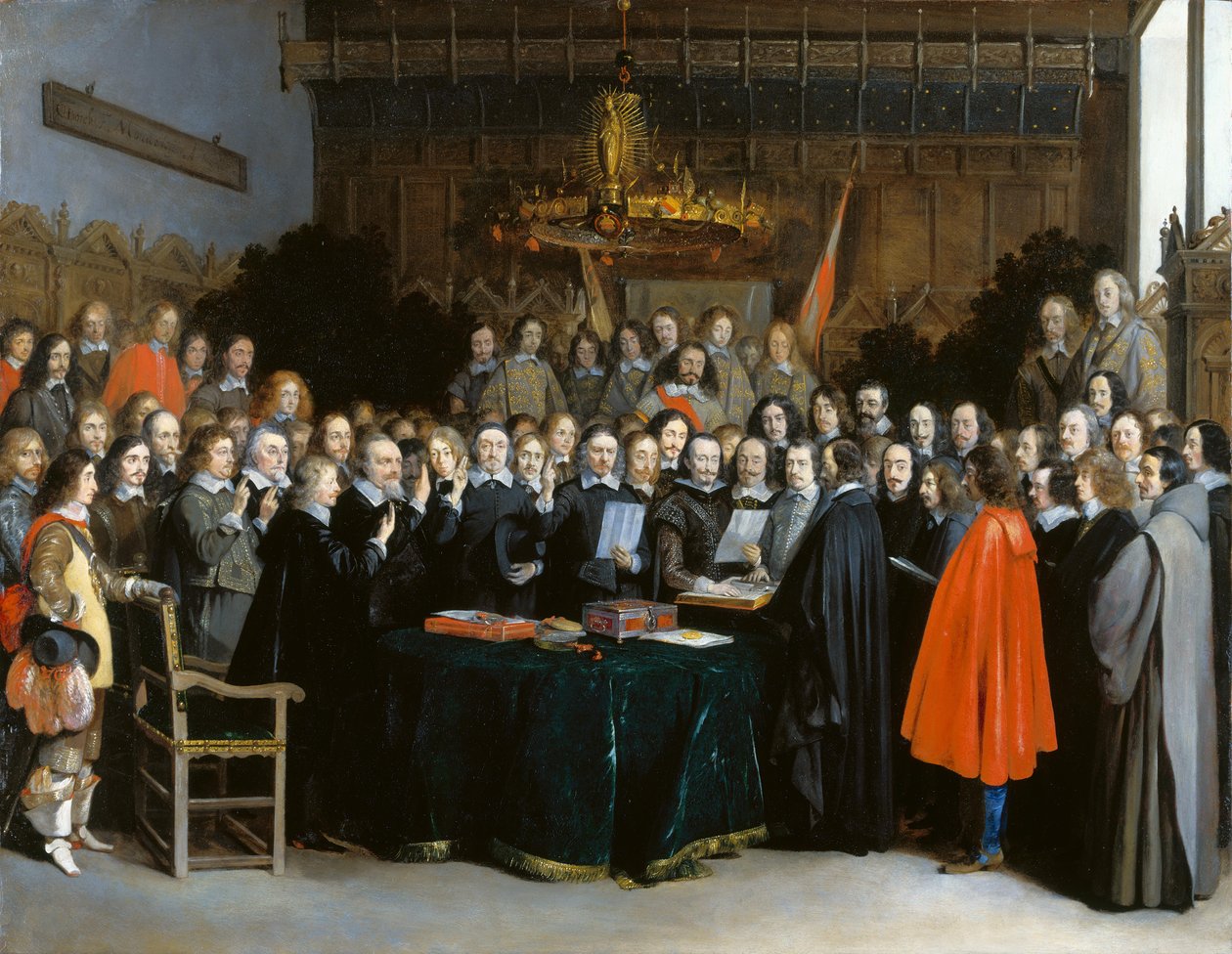 Ratificeringen av Münsterfördraget, 15 maj 1648 av Gerard ter Borch