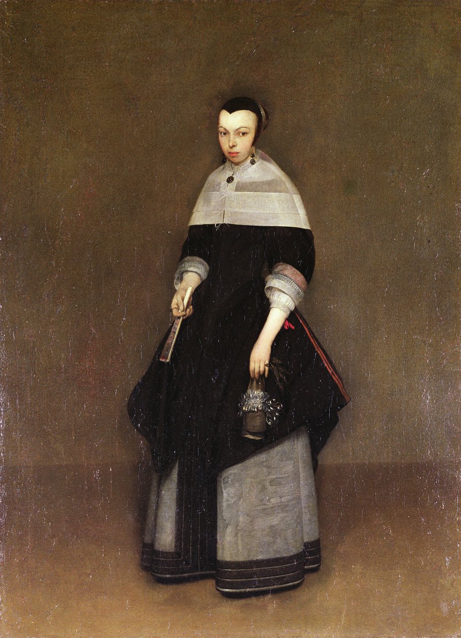 Kvindeportræt swed av Gerard ter Borch
