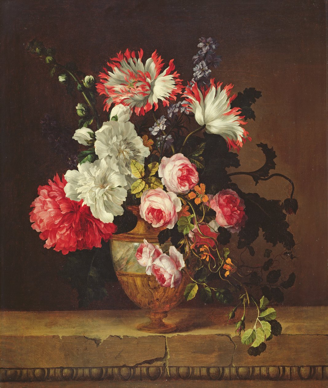 Vas med blommor av Gerard van Spaendonck