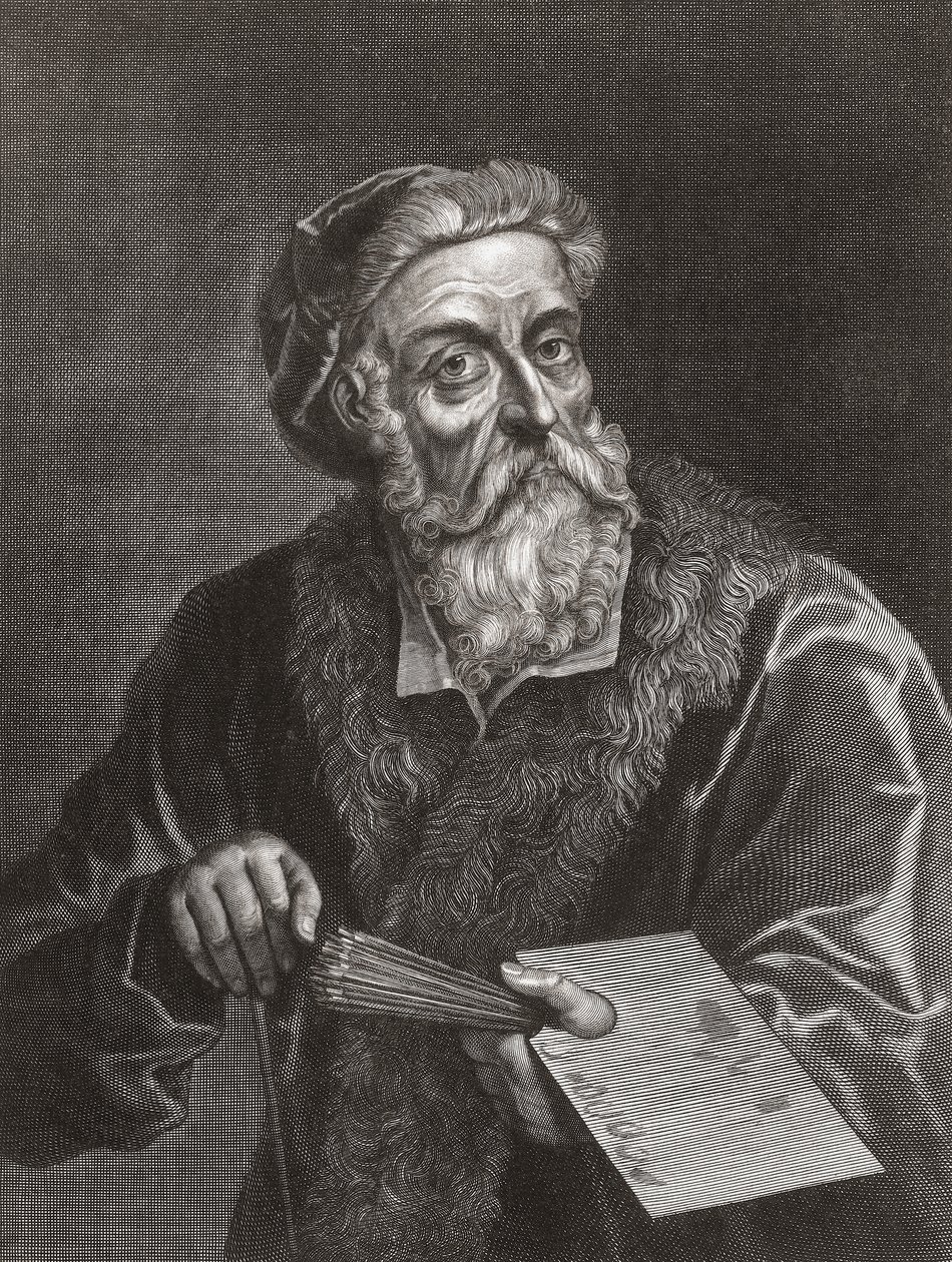 Tizian. Porträtt. (skriva ut) av Gerard (after) Edelinck