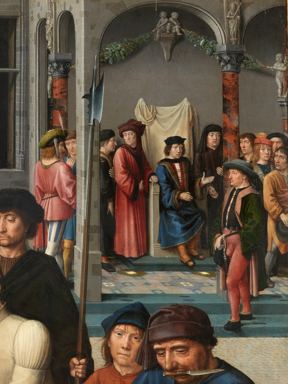 Detalj av flådningen av Sisamnes av Gerard David