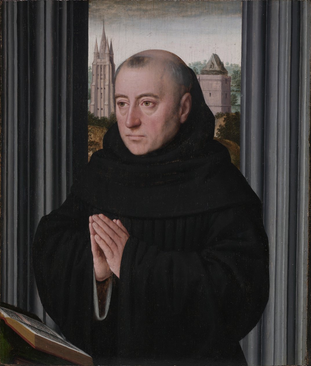 Porträtt av en munk, tidigt 1500-tal. av Gerard David