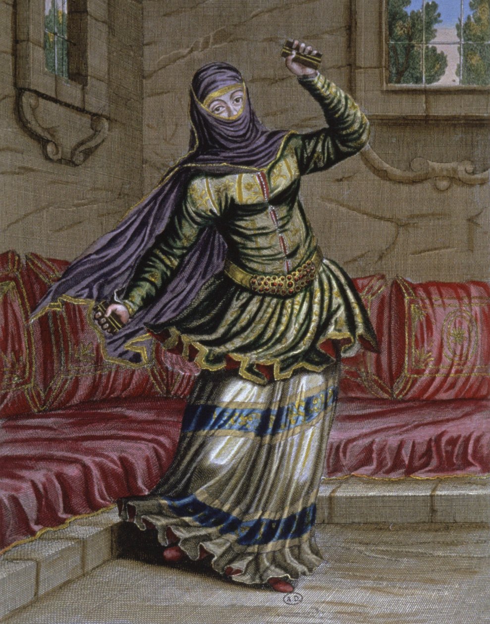 Turkisk dansare av Gerard Jean Baptiste Scotin