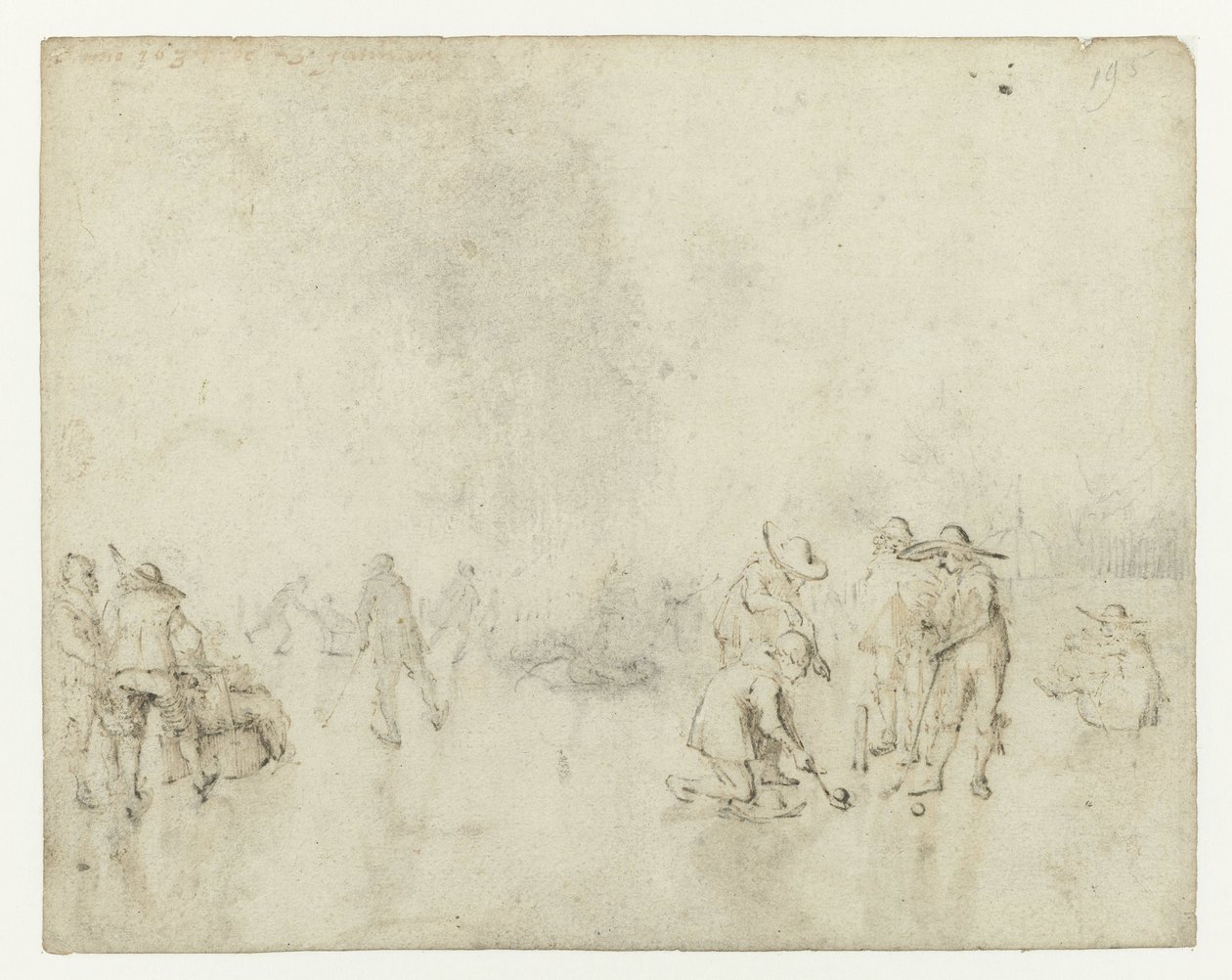 Ice ansikte med kolv spelare av Gerard ter Borch (II)