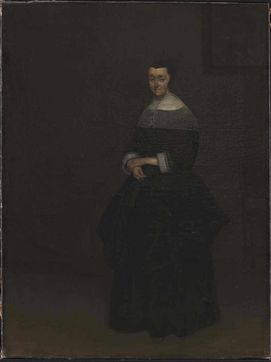 Porträtt av en dam av Gerard ter Borch