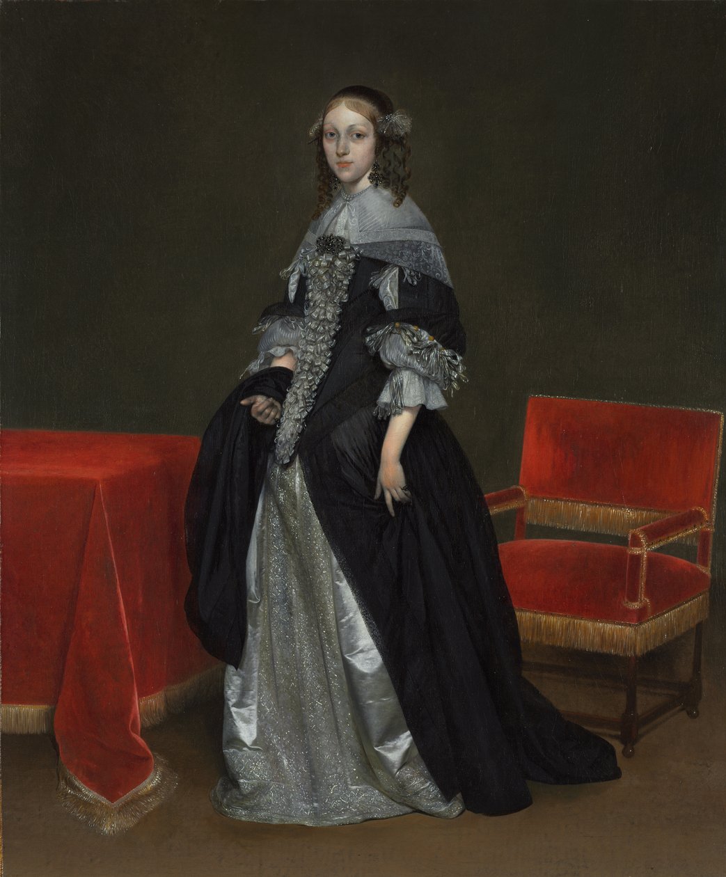 Porträtt av en kvinna av Gerard ter Borch