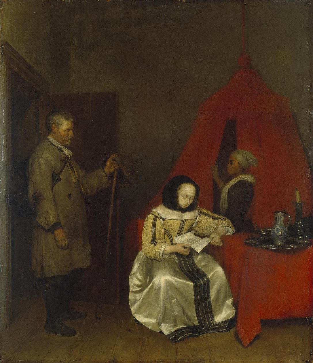 Lantbrevbärare av Gerard ter Borch