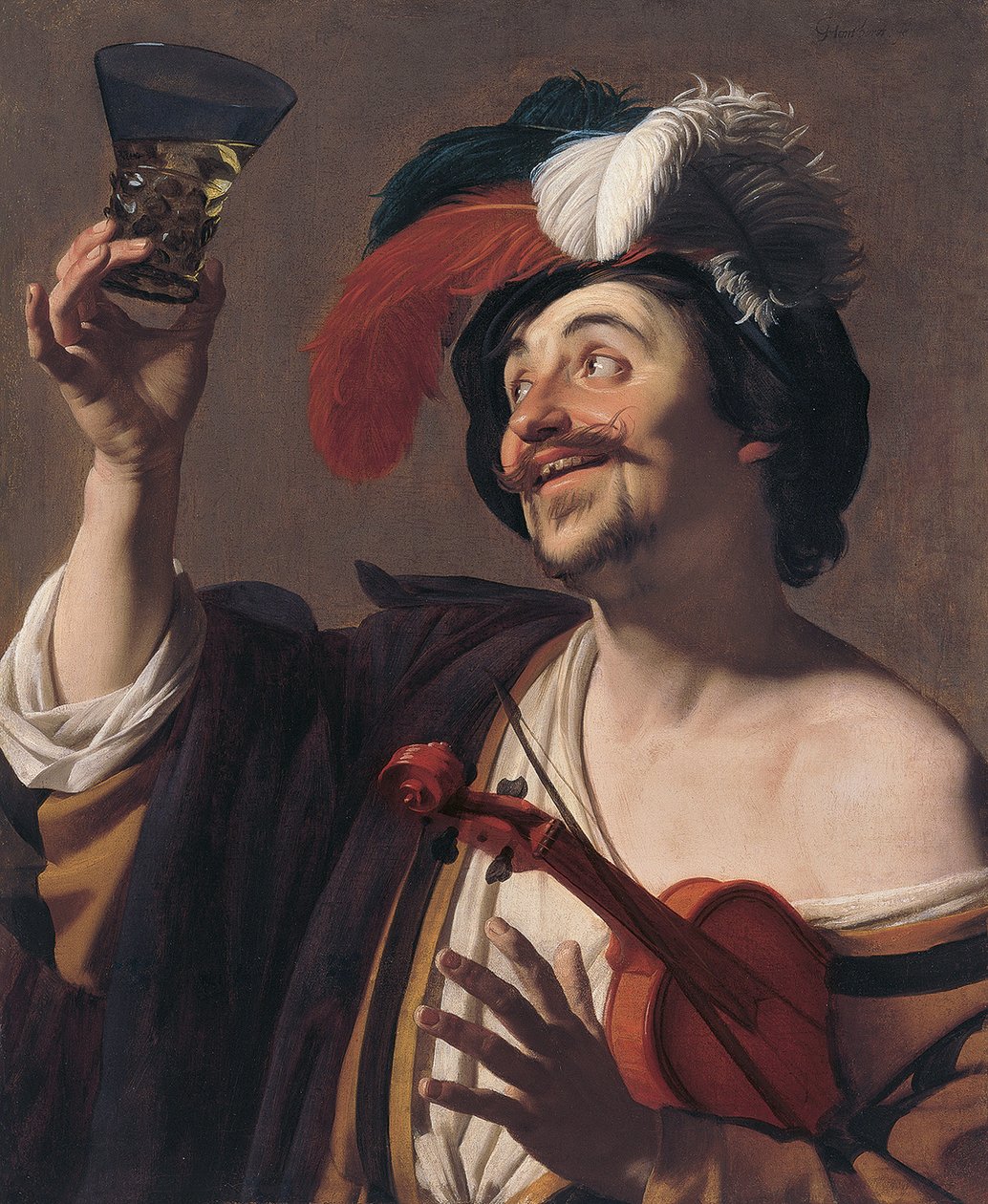 Glada violinisten av Gerard van Honthorst