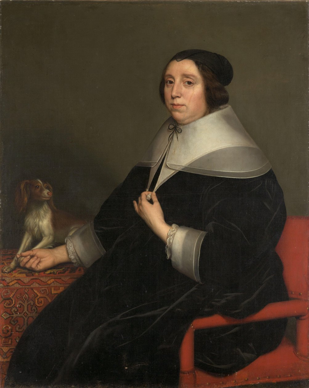 Porträtt av en kvinna av Gerard van Honthorst