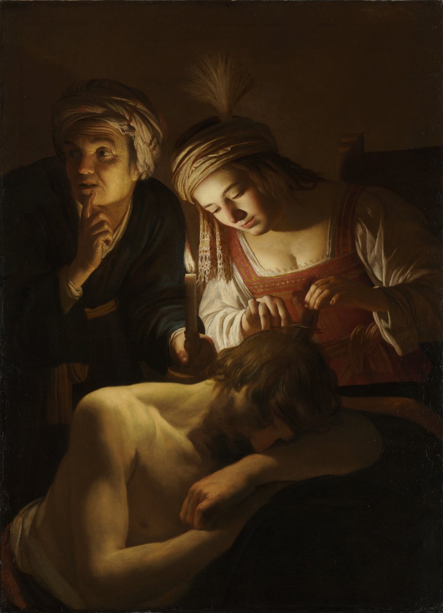 Samson och Delila av Gerard van Honthorst