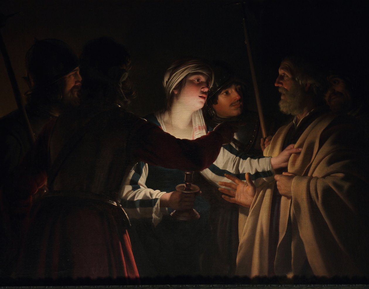 Förnekelsen av S:t Petrus av Gerard van Honthorst
