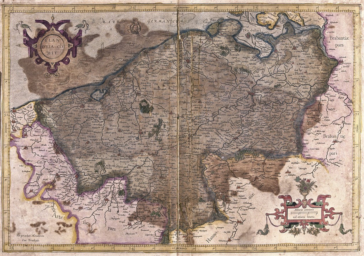 Belgien (gravyr av Gerardus Mercator
