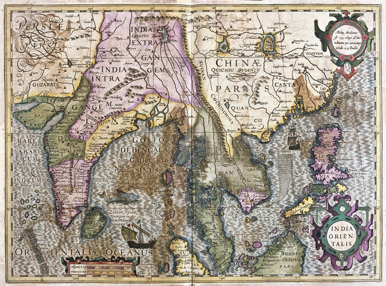 Östra Indien (gravyr av Gerardus Mercator