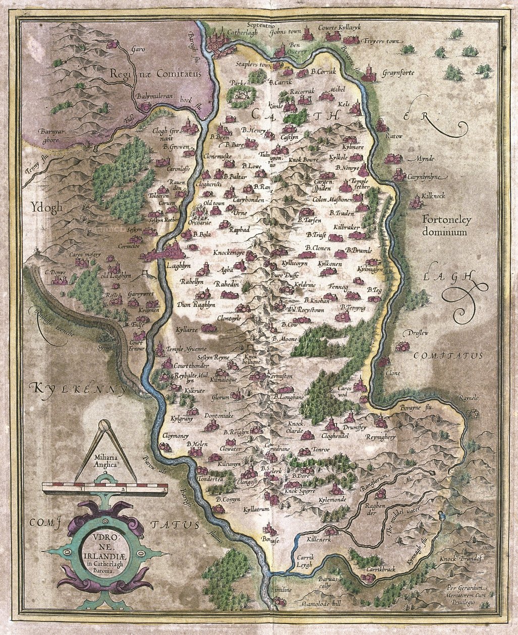 Irland (gravyr av Gerardus Mercator