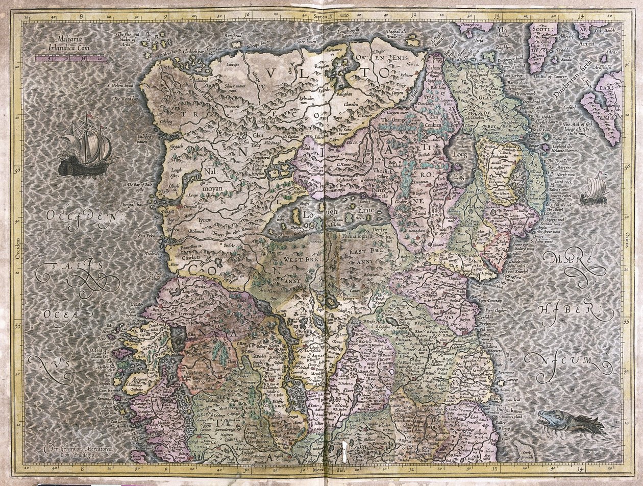 Irland av Gerardus Mercator