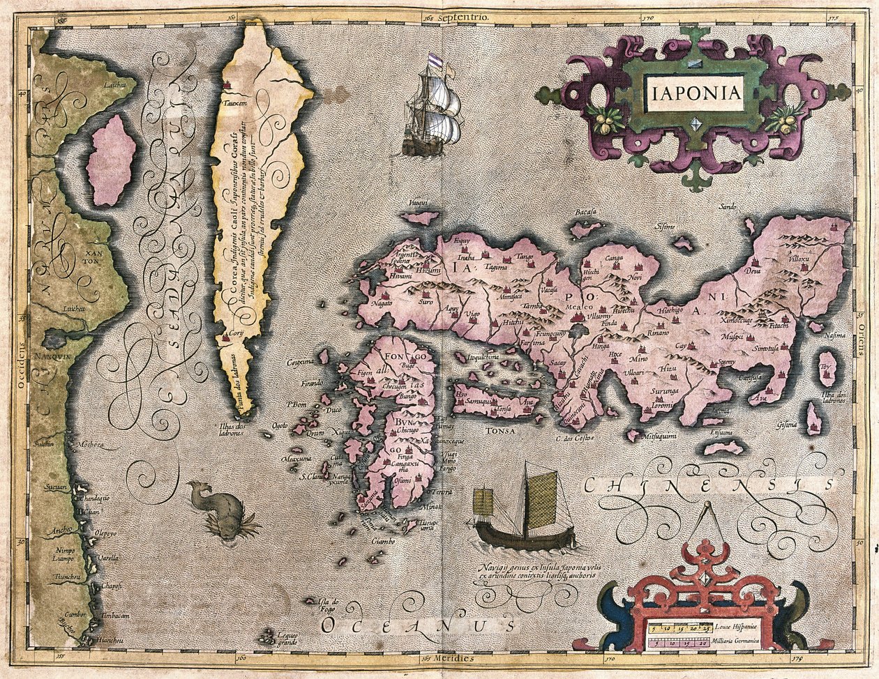Japan (gravyr av Gerardus Mercator