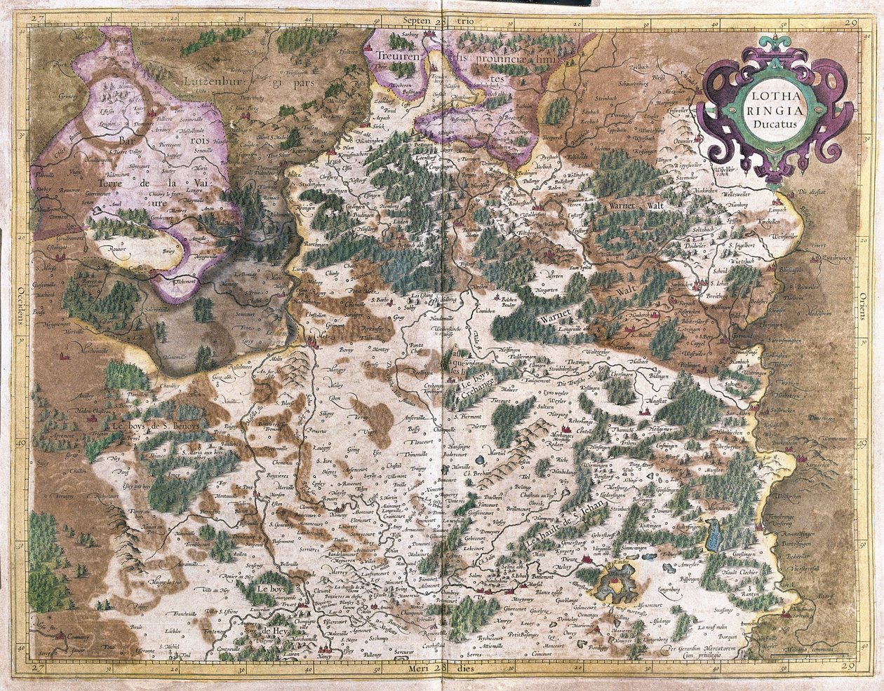 Lorraine, Frankrike (gravyr av Gerardus Mercator