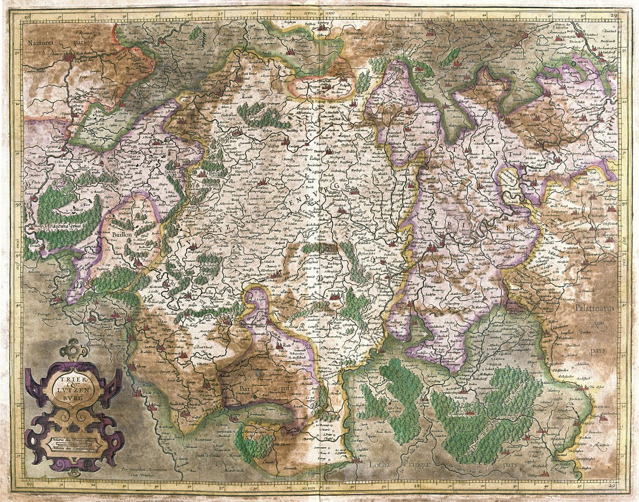 Luxemburg (gravyr av Gerardus Mercator