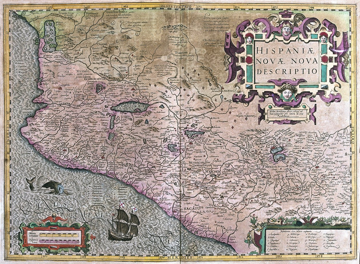 Mexiko (gravyr av Gerardus Mercator