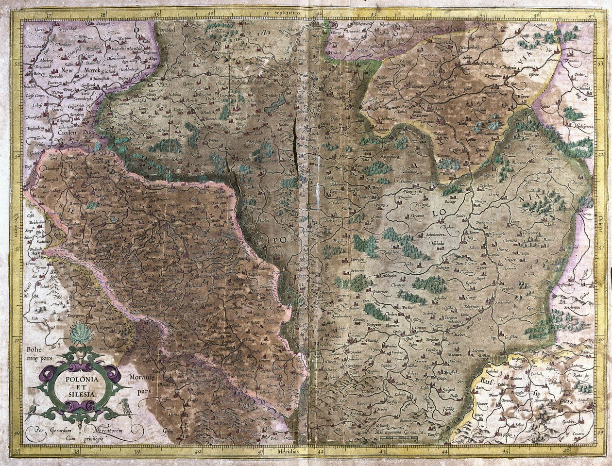 Polen (gravyr av Gerardus Mercator