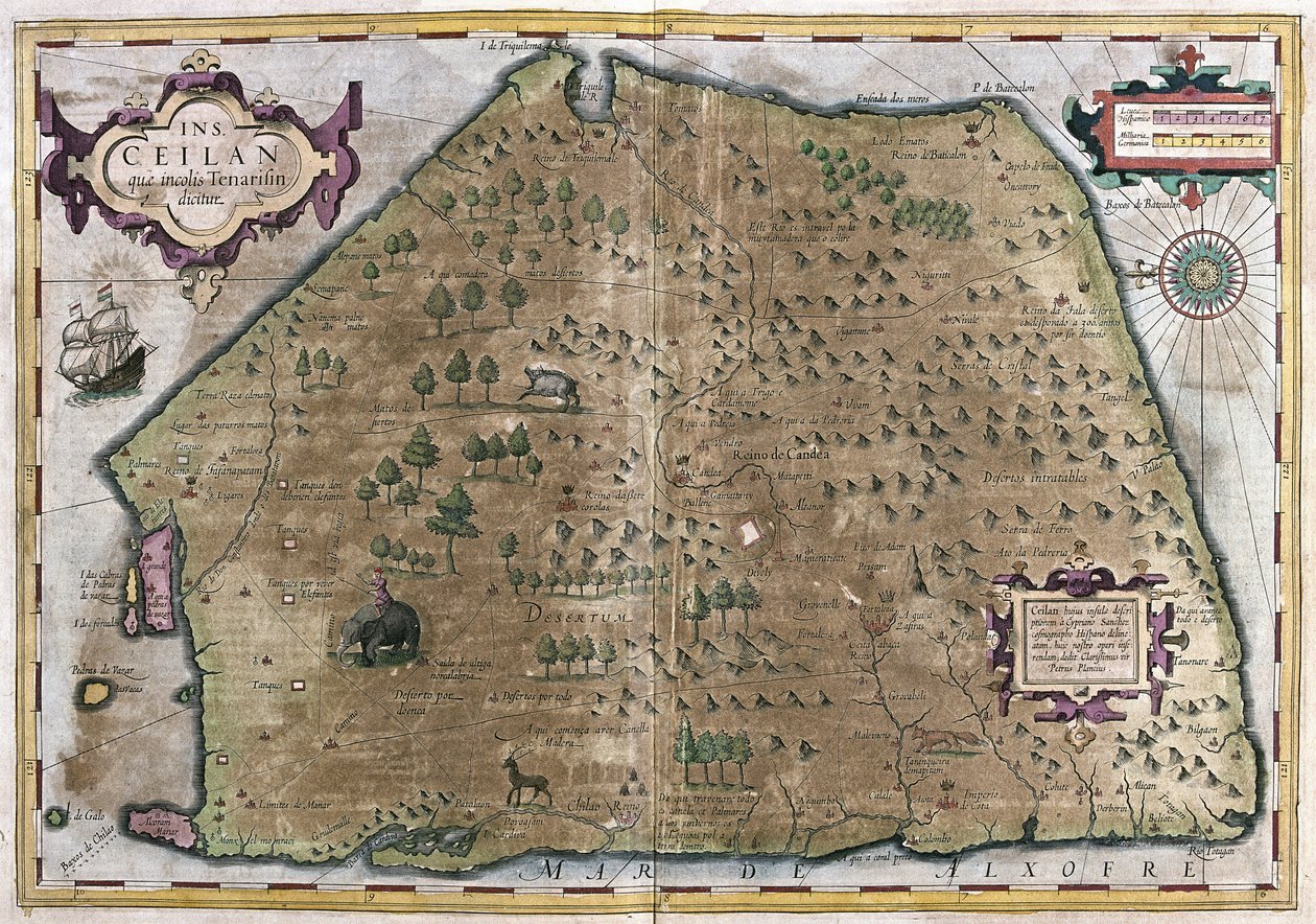 Sri Lanka (gravyr av Gerardus Mercator