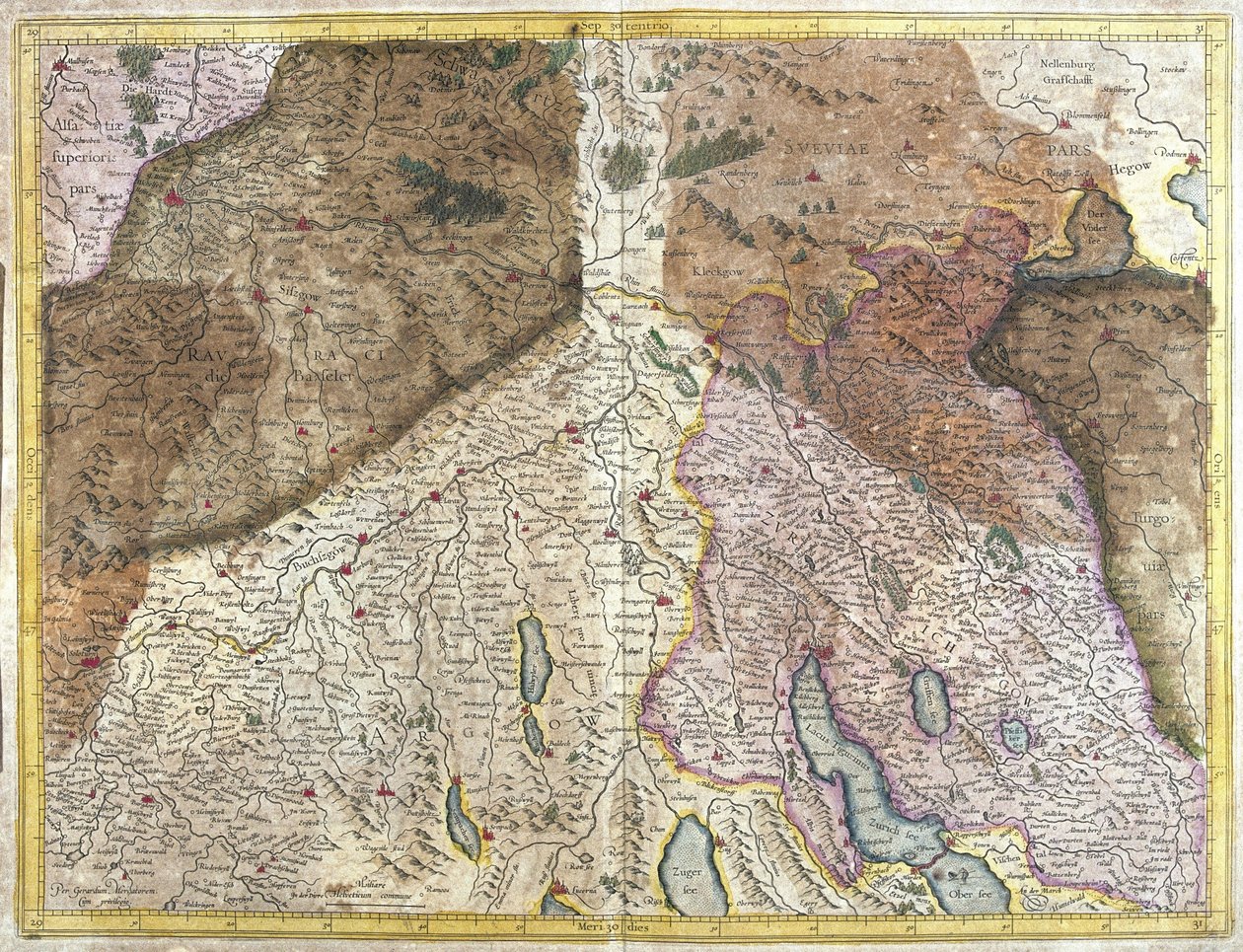 Schweiz (gravyr av Gerardus Mercator