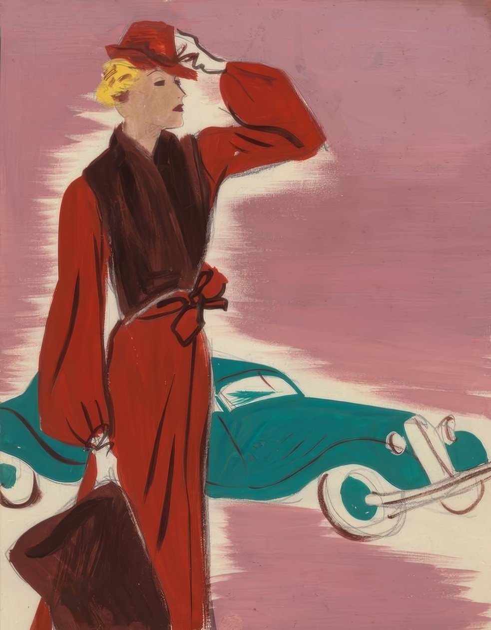 Dammode 1930-tal / klänning med stole / Hartung av Gerd Hartung