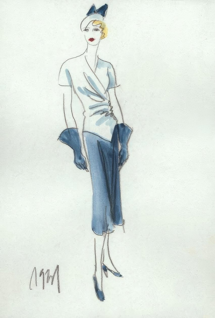 Dammode 1931, kjol och blus / G. Hartung av Gerd Hartung