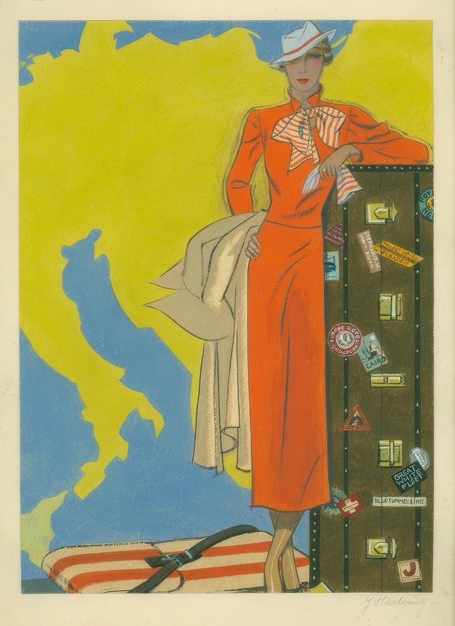 Dammode 1932 / reseklänning / Gerd Hartung av Gerd Hartung