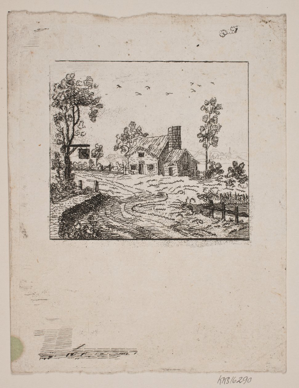 Landskap med gästgiveri av Gerhard Ludvig Lahde