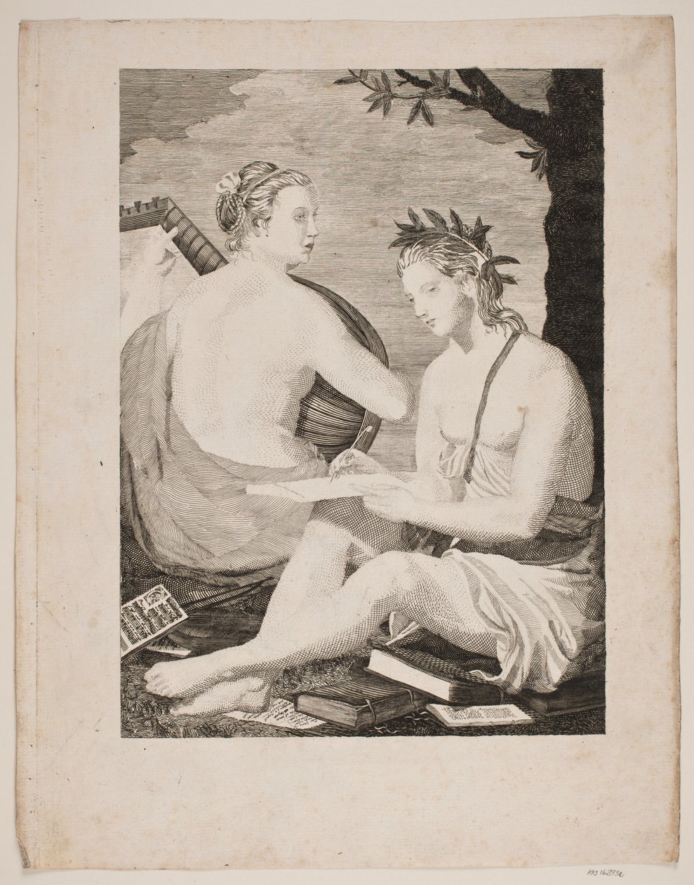 Terpsichore et Kalliope av Gerhard Ludvig Lahde