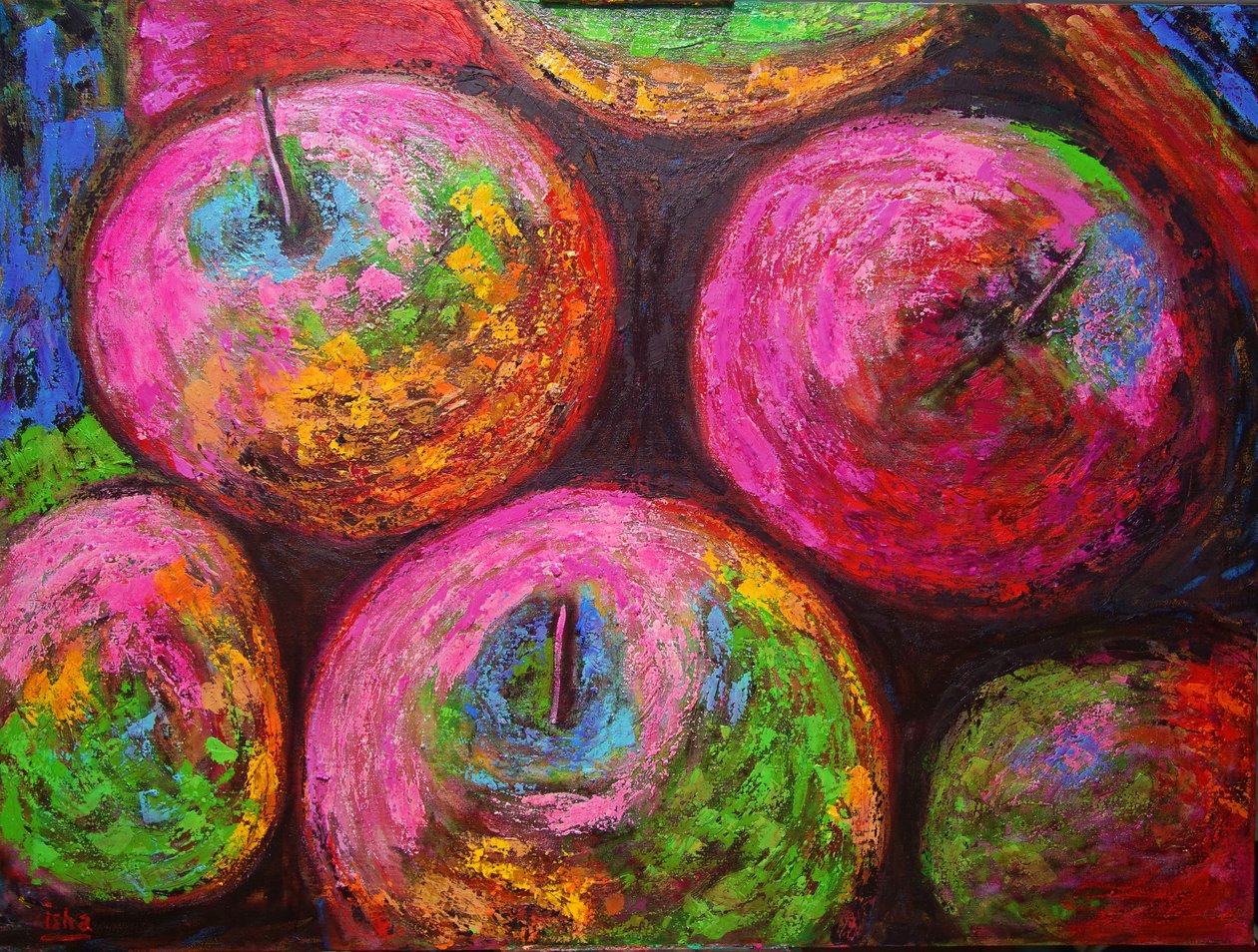 Candy Apples, 2021 (olja på duk) av Gerhardt Isringhaus