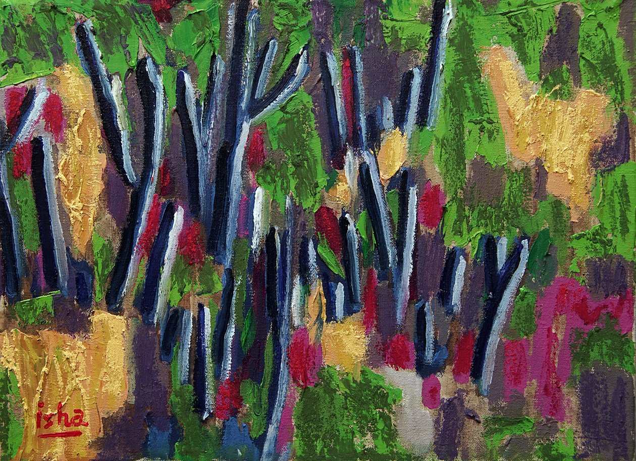Spring Saguaros, 2018 (olja på duk) av Gerhardt Isringhaus