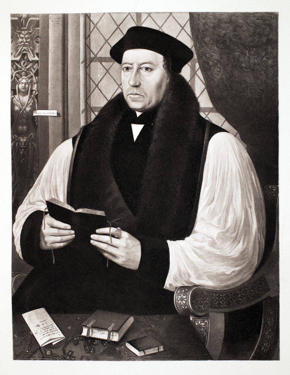 Thomas Cranmer, ärkebiskop av Canterbury, 1546, pub. 1902 (kollotyp) av Gerlach Flicke
