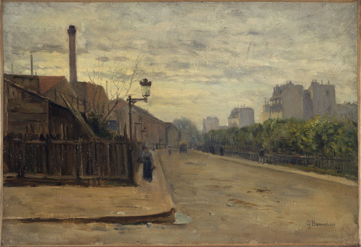 Rue Auguste-Cain, cirka 1900 (olja) av Germain Eugene Bonneton