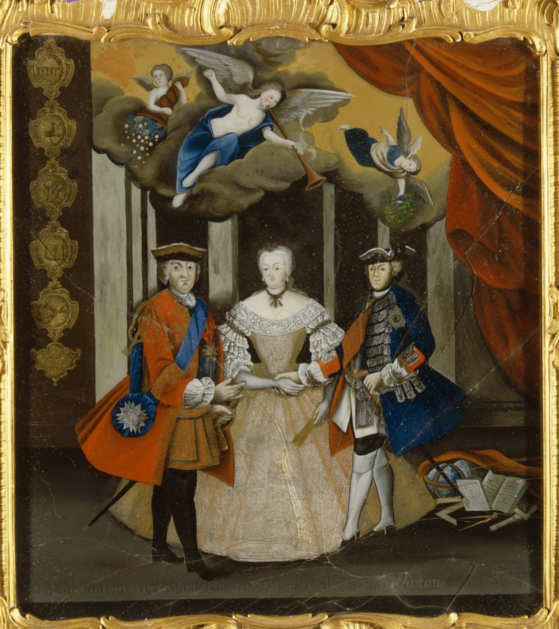 Dresden Peace Allegory, 1745 (olja på glas) av German School