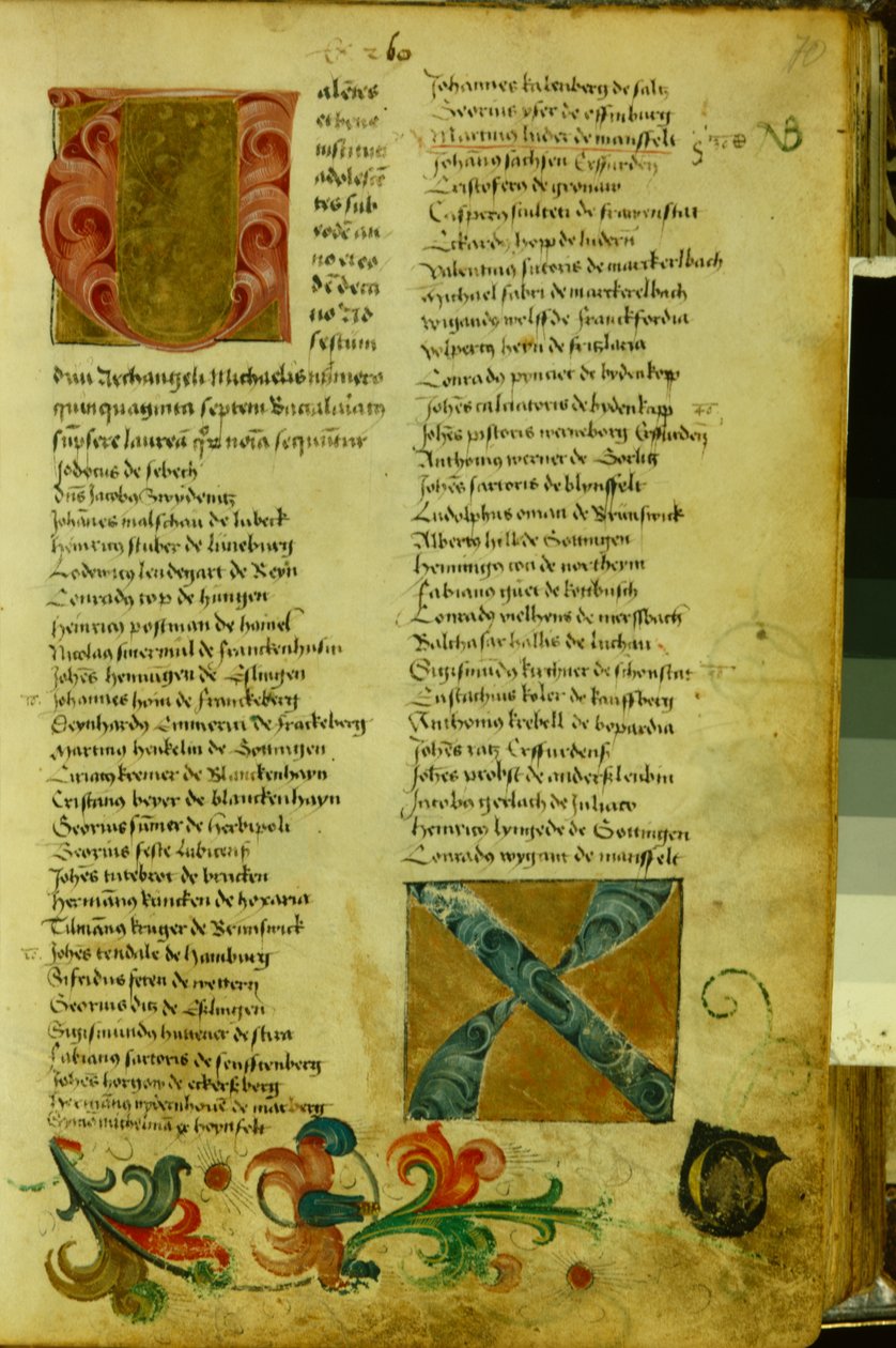Martin Luthers inskrivningsblad vid universitetet i Erfurt, april 1501 av German School