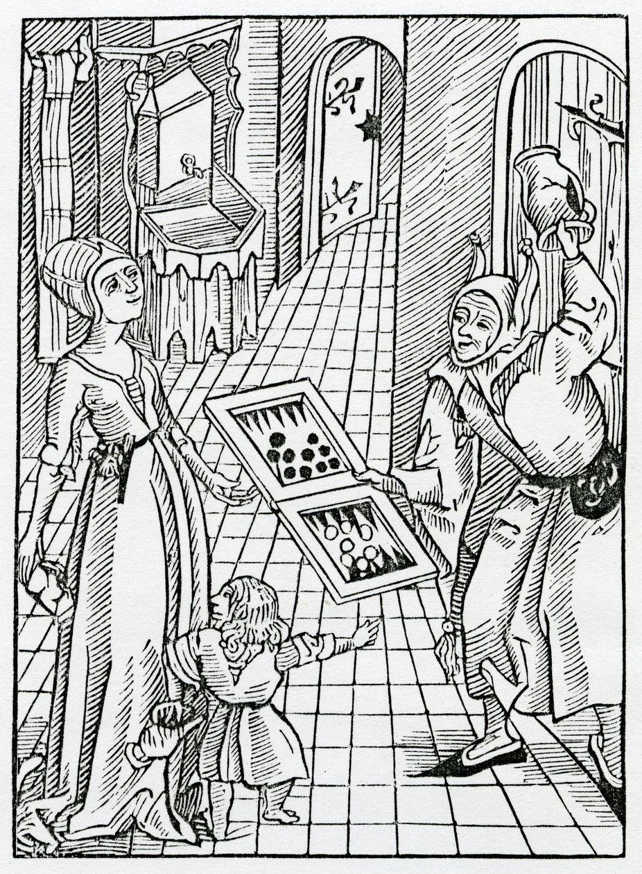 Av Yll-exemplet med äldste gyuyn till ungdom, illustration från Alexander Barclays engelska översättning av 